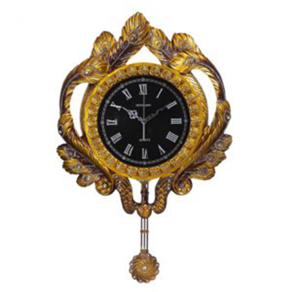 Mẫu đồng hồ treo tường công xòe đuôi có quả lắc H996